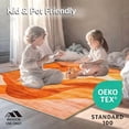 thumbnail image 4 of ODIKA 6'x9' Machine Washable Non-Slip Area Rug, Artisan Brushstroke Abstract Decorative Flooring With Wavy Lines High Traffic Rug, Beige, 148821, 4 of 7