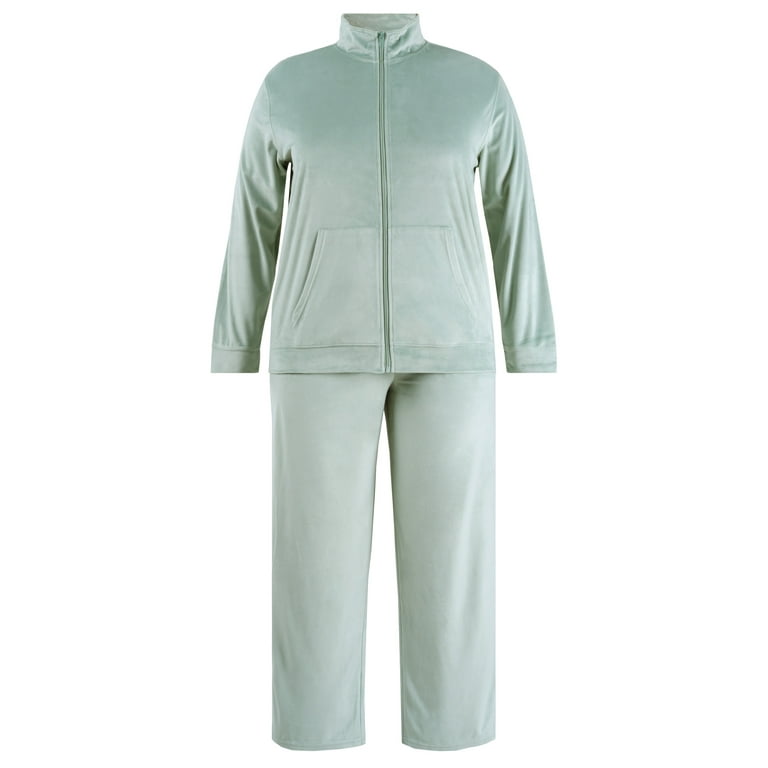 Athletic Works Women's Plus Size Active Velour Zip-Up