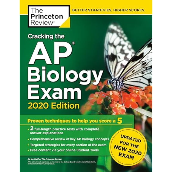 Pre-Owned Cracking the AP Biology Exam, 2020 Edition: Practice Tests & Prep for the NEW 2020 Exam (College Test Preparation), 9780525568131, 0525568131, Paperback, Updated edition
