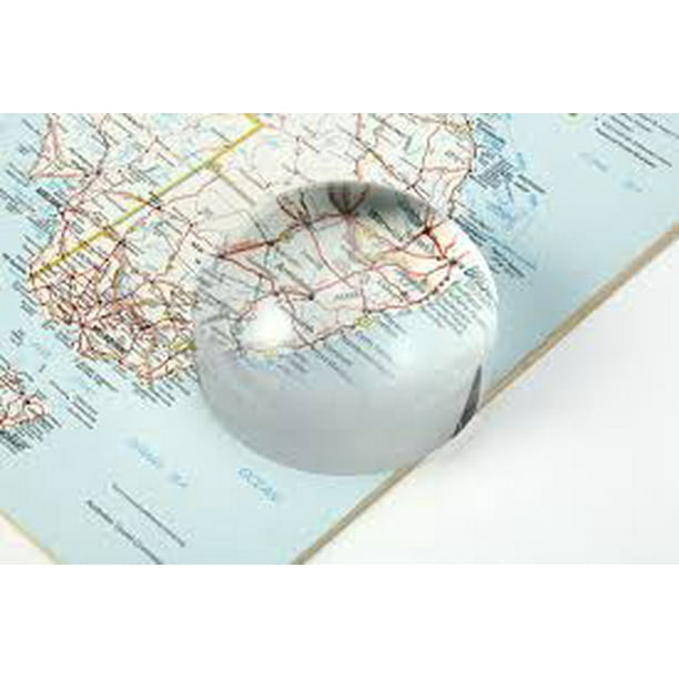 MagniPros 4X Crystal Clear Paperweight Magnifying Glass Dome Magnifier