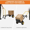 thumbnail image 3 of Qinaqin Resistente 2-in-1 Convertible cm de Alturaand Truck con 4 Ruedas 400LB Capacity para Anchoarehouse Oficina Grocery Garden y Industrial Use, 3 of 5