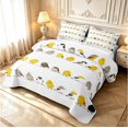 thumbnail image 3 of Erosebridal Cute Bird Animals Quilt Full,Cartoon Wildlife Full Bedspread Sets,White Yellow,3pcs,1 Coverlet and 2 Pillowcases, 3 of 7