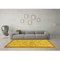 thumbnail image 3 of Ahgly Company Indoor Square Abstract Yellow Modern Area Rugs, 5' Square, 3 of 4