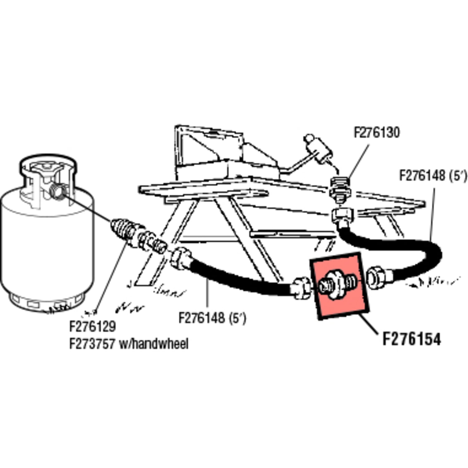 Mr Heater F276154 0.56 in. Left Hand Male Thread Propane Fitting -  Walmart.com