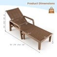 thumbnail image 3 of Costway Patio PP Chaise Lounge Chair Reclining Outdoor Adjustable Garden Natural, 3 of 8