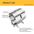 thumbnail image 3 of Chasenew 2PCS 2.25 Inch Exhaust Clamps,Stainless Steel 2 1/4 Exhaust Clamp Band Clamp,Universal Muffler Clamps Automotive Tools for Connecting Pipes,Mufflers,Catalytic Converters (2.25in), 3 of 7