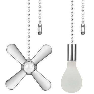 EEEkit 12" Ceiling Fan Pull Chain with Fan and Light Bulb Shaped Pendants