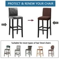 thumbnail image 4 of Bar Chair Covers Waterproof,Set of 2/4/6 Stretch Pub Chair Slipcover Universal Removable Washable Non-slip Jacquard Counter Height Bar Stool Covers for Cafe Kitchen Hotel-4-brown, 4 of 6