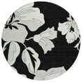 thumbnail image 2 of Addison Rugs Chantille Indoor/Outdoor Transitional Floral Black Washable Round Rug, 8' x 8', 2 of 6