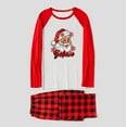 thumbnail image 3 of Santa Believe Matching Pajamas – Red Plaid with Red Sleeves for Festive Family Fun, Size NB to 6XL with Pet Outfit, 3 of 7