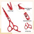thumbnail image 3 of Unique Bargains Professional Hair Cutting Scissors Red Haircut Scissors 0.91"x0.67" Stainless Steel for Hair Cutting, 3 of 6