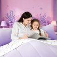 thumbnail image 5 of meiyoeat Modern Abstract Aesthetic 7 Pieces Full Size Bedding Sets,Purple Ombre Print Full Size Bed in a Bag For Girl,Reversible, 5 of 7