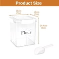thumbnail image 5 of Pethiy Food Storage Jars, Airtight Containers (2-Pack, 4L) - White Kitchen Canisters with Lids + Free Spoon, Perfect for Flour, Sugar, Coffee & Pantry Organization, 5 of 8