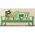 thumbnail image 2 of Dellal, Remy 32x18 White Modern Wood Framed Museum Art Print Titled - Jardin Francais, 2 of 4