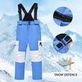 thumbnail image 4 of Otqutp Baby Sports Overalls Kids Girls Boys FashionStrap Ski Pants Thick Water Proof Snow Pants Snow Pants for Children Outdoor Thickening Pants(,6-7 Years), 4 of 9