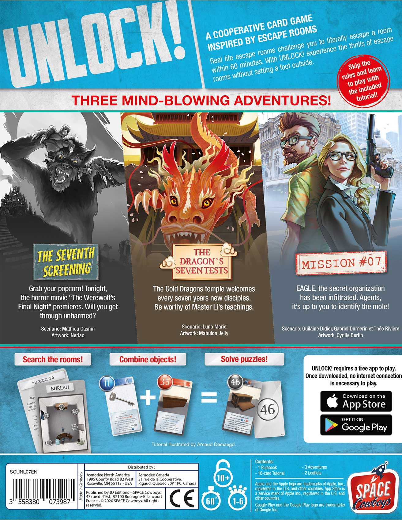 UNLOCK! Epic Adventures Card Game for Ages 10 and up, from Asmodee