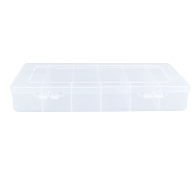Contenedor organizador de rejillas tapa de hebilla de realineación de caja de piezas de compartimento de bricolaje transparente para el hogar ANGGREK Otros