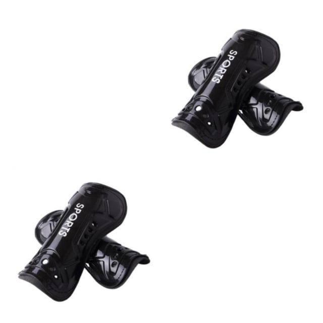 Baohd Durable Construction Calf Protector For Adult Soccer Training Adjustable Protective Leg Sleeves kid black 2Set