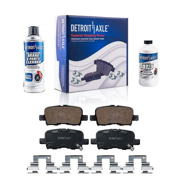 Detroit Axle - Rear Brake Pads for 01-06 Acura MDX, 02-04 Honda Odyssey, 03-08 Pilot, Ceramic Brake Pads 2001 2002 2003 2004 2005 2006 2007 2008 Replacement