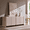 Cream, variant on Aitjunz 66" Buffet Cabinet with Storage, Modern Sideboard w/Curved Edges & Adjustable Shelves, Cream