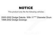 CMX Rear Brake Drum (1 Piece Only) 8-9662 for Car Dodge Dakota Durango - piece only) Left or Right Side (Driver Passenger)