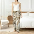 thumbnail image 5 of Uemuo Starfish and Sea Shells Pattern Women's Wide Leg Palazzo Lounge Pants with Pockets Light Weight Loose Comfy Casual Pajama Pants-Medium, 5 of 9
