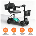 thumbnail image 3 of SACVON 4 Wheel Mobility Scooter for Seniors, with 450 lbs Capacity, 320W Motor, 20 Mile Range, Comfort Swivel Seat, Detachable Dual Baskets, USB Port & LED Light, Black, 3 of 13