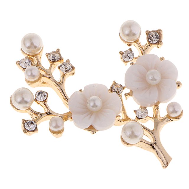 1 Uds., Botones de flores de perlas de de imitación de cristal, joyería de boda DIY, adornos para el cabello para mujeres, botón de diamante Baoblaze Aleación de cristal Flatback botones