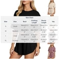 thumbnail image 4 of jobturf Casual Two Piece Sets for Women Short Sleeve Crop Top and High Waist Split Hem Shorts Set Summer Tracksuit Matching Outfits S-XL, 4 of 5