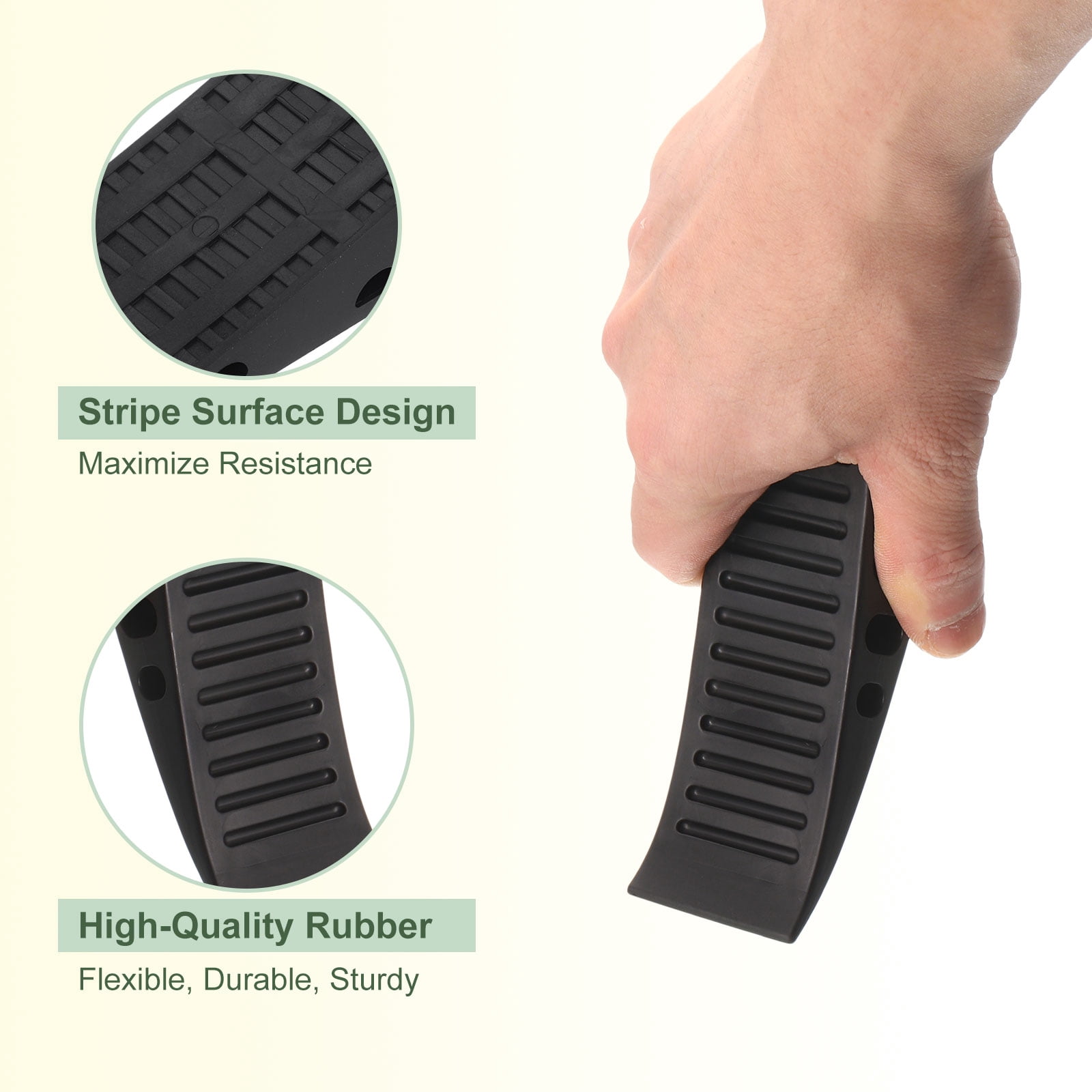 Uxcell 4 Pack 1.18" TPR Door Stoppers with Holder for Bottom Door Stop Wedge, Grey