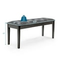thumbnail image 3 of Giantex Table Bench, PU Leather Bench for End of Bed, Ottoman Bench for Hallway, Bedroom, Dining Room, Grey, 3 of 6