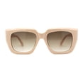 thumbnail image 1 of Mod Womens Thick Plastic Oversize Angular Cat Eye Sunglasses Beige Brown, 1 of 4