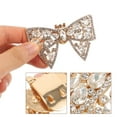 thumbnail image 2 of 1 Pair Bowknot Shoe Clips Removable Shoe Buckles Rhinestone Shoe Charms Shoes Accessories, 2 of 9