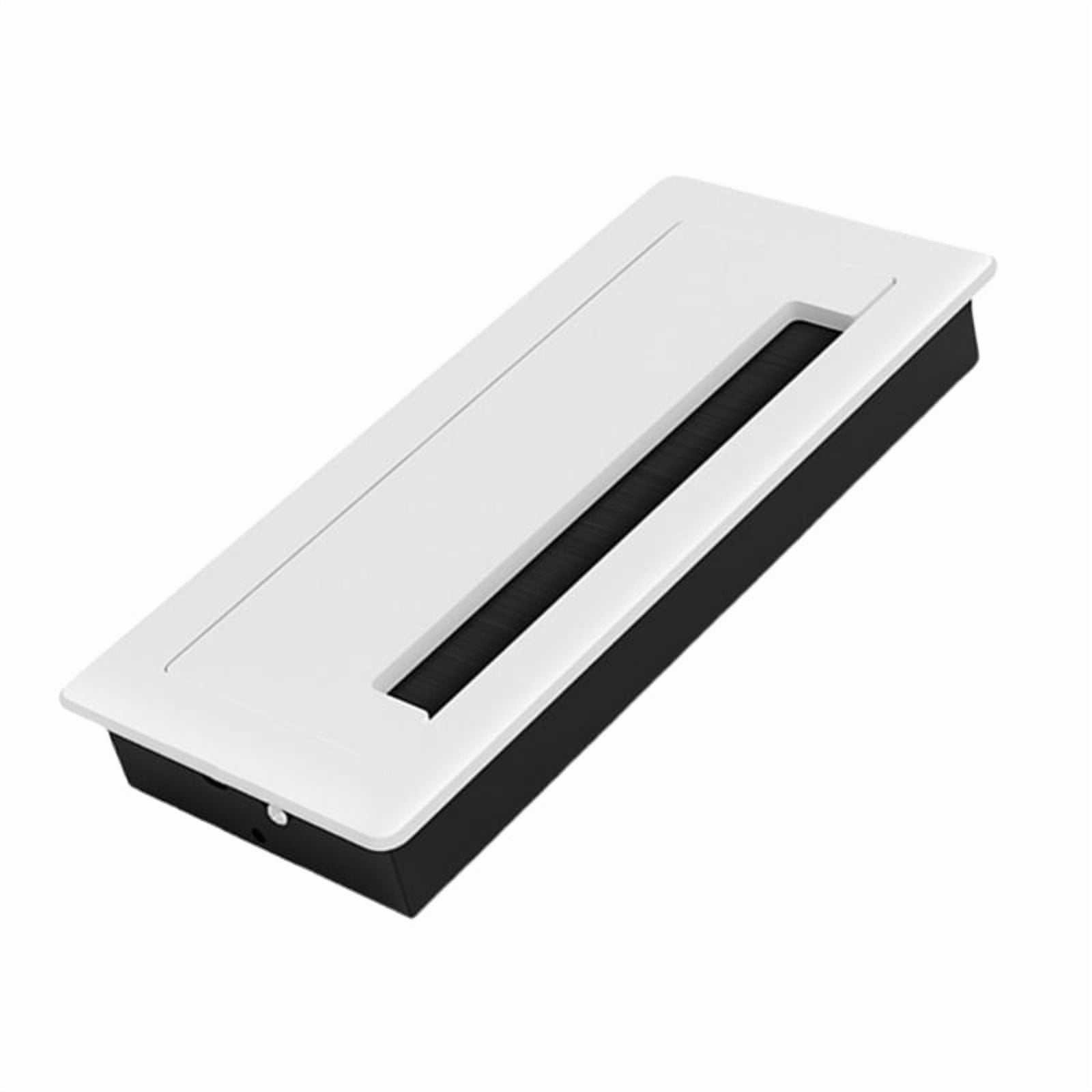 Thickening Desk Cable Management Grommets with Brush Homes Office Cord Organizer Inserts Rectangle Cable Hole Covers