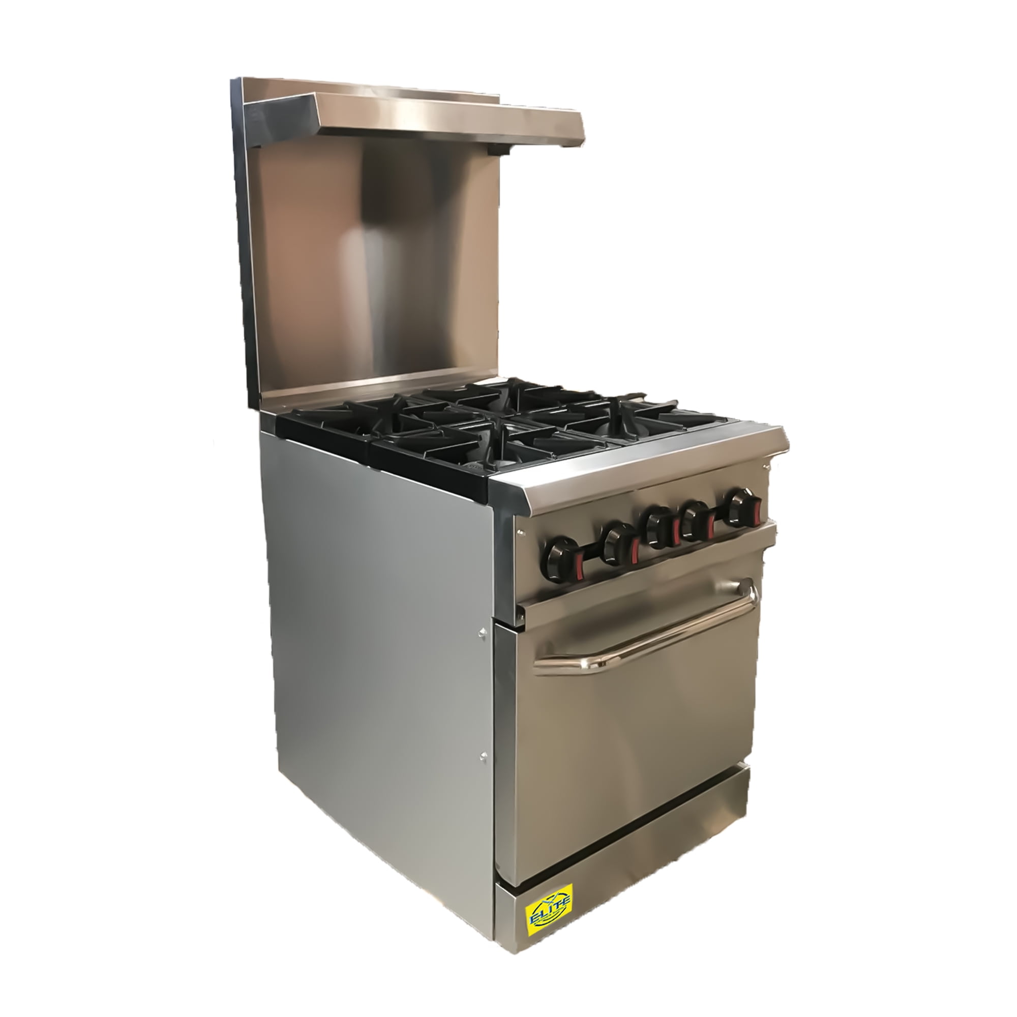 NSF 24 in. 4 Burner Commercial Oven Range 151,000BTU Gas Oven Range in Stainless steel