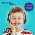 thumbnail image 5 of Coby Wired Kids Headphones | Lightweight Earphones with Microphone | Volume Limiting 85dB | Headset for Children| Isolation | On-Ear Kids Headphones for Kids for School (Pink), 5 of 5