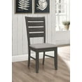 thumbnail image 2 of Nmkwnr 2 Pack Wood Frame Fabric Upholstered Seat Dining Chair for Living Room, Dining Room, Office, Dark Gray, 2 of 8