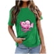 thumbnail image 1 of Fiudx Ofertas Del Día Camisa de Pollo de Moda para Mujer Linda Granja Camisetas Mamá Causal Manga Corta Camisetas Tops Blusas, 1 of 3