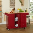 thumbnail image 3 of Thatcher Kitchen Cart, Red, 3 of 6