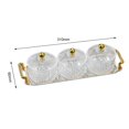thumbnail image 4 of Plateau de Service pour Collations aux Fruits Bols de Service Assiette Dessert aux Fruits Collations Contenant de Rangement pour Mariage Transparent 3 Bols, 4 of 9