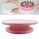 thumbnail image 4 of giratoria giratoria antideslizante soporte de pastel redondo giratoria Rosado Sunnimix tocadiscos para decorar pasteles, 4 of 7
