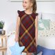 thumbnail image 4 of Balery Buffalo Check Plaid Camisón de princesa para niñas, pijama de algodón con mangas abullonadas, suave y bonito.-X-Large, 4 of 6