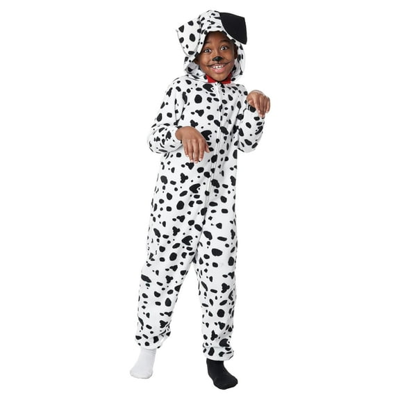 Dalmatian Puppy Fleece Jumpsuit Toddler Costume