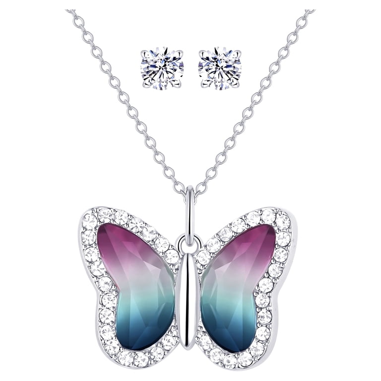 Believe by Brilliance Crystal Butterfly Jewelry Set photo 1