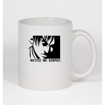 

Cynthiady Notice Me Senpai! Anime A - 11oz Ceramic White Coffee Mug
