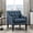 Blue, variant on Blue Polyester Fabric Accent Chair | Enhances Contemporary Living Space | Attached Back Cushion for Support