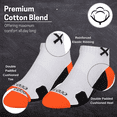 thumbnail image 6 of Odd Sox – Basix Orange White Black Ankle Socks – Medium Unisex Size – Cushioned Cotton Blend with, 6 of 6