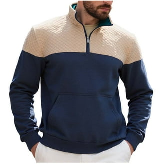 GAP Men's Long Sleeve Half Zip Mock Neck Warm Stylish Pullover