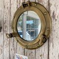 thumbnail image 3 of Brainmart Deluxe Golden Aluminum Brass Porthole Mirror l Nautical Mounted Wall Decor Mirror| (24 Inches Golden Porthole Mirror), 3 of 8