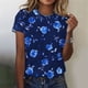 thumbnail image 2 of Tops de Ajuste Suelto para las Mujeres Impreso Manga Corta Suéter Camiseta Cuello Redondo Blusa Casual, Top de Moda para el Uso Diario Y las Salidas, 2 of 6